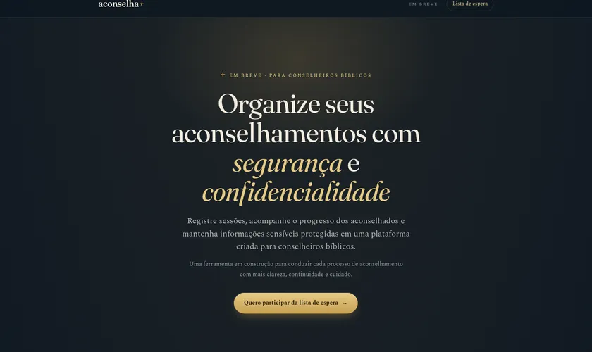 Captura de tela do site Aconselha Mais